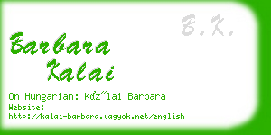 barbara kalai business card